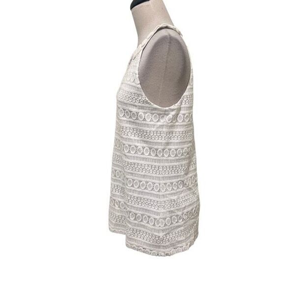 Lilly Pulitzer Womens Arya Sleeveless Lace Tank Top Resort White Medium NWT - Picture 5 of 7